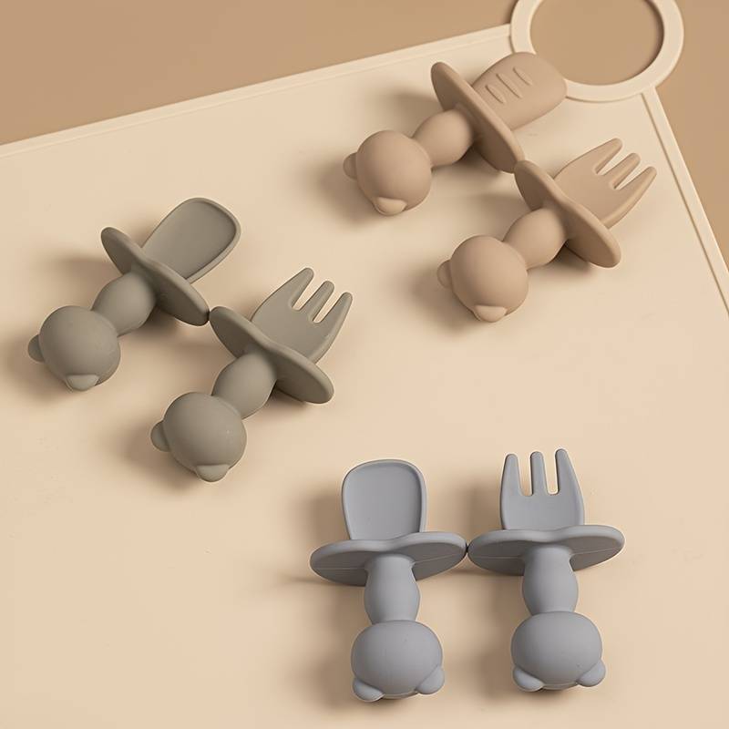 Pack de Colher e Garfo de Treino Blush Pink