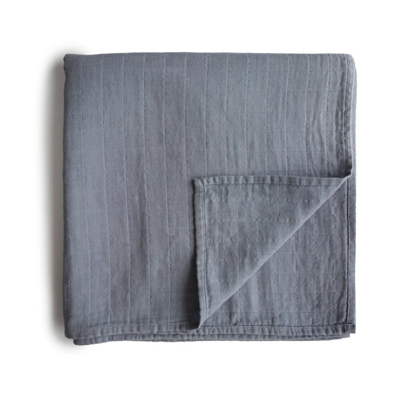 musselina swaddle para bebés e crianças na cor tradewinds da marca mushie