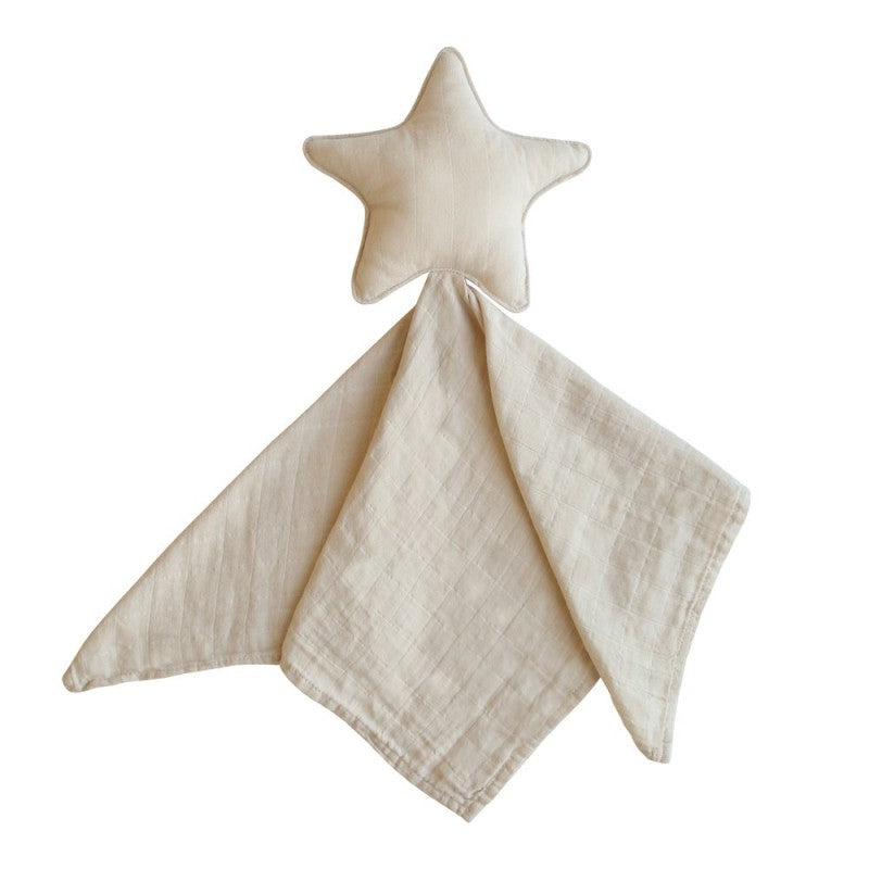 Doudou para bebés no formato star na cor fog da marca mushie