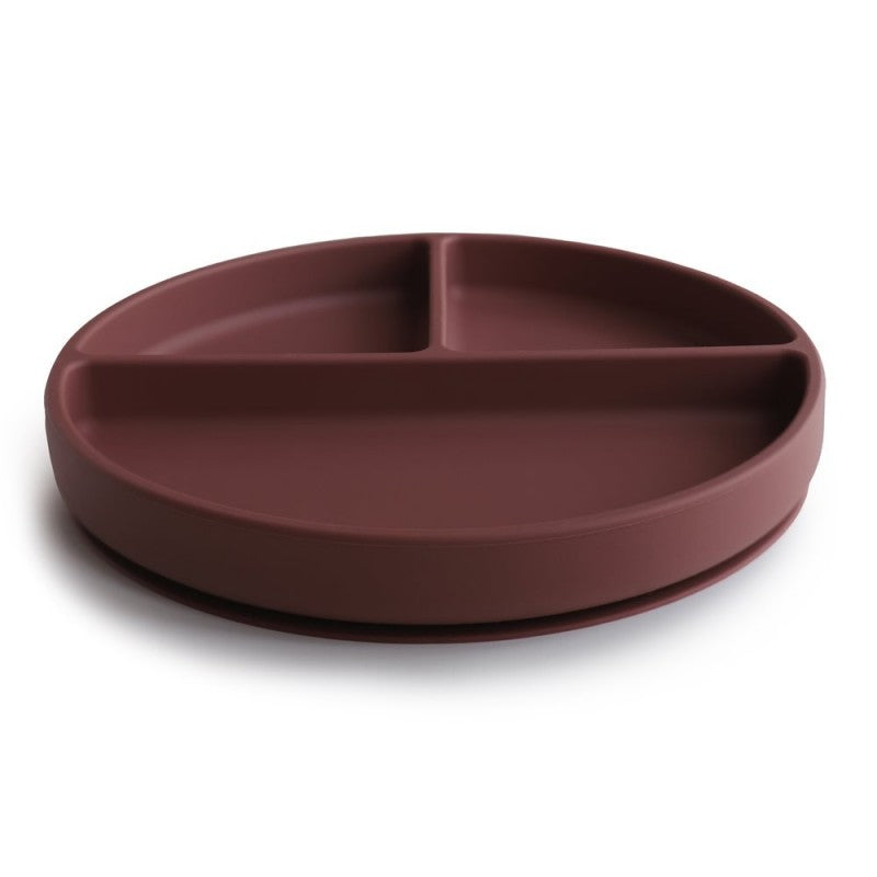 Prato em silicone com compartimentos e ventosa Woodchuck | Mushie