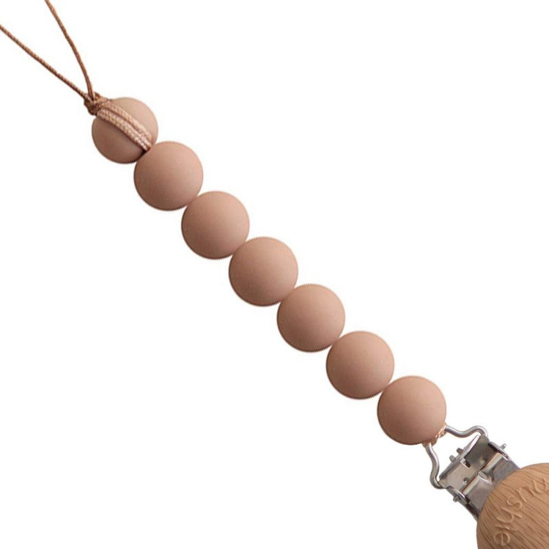 Prendedor de Chupeta Halo Pale Taupe | Mushie