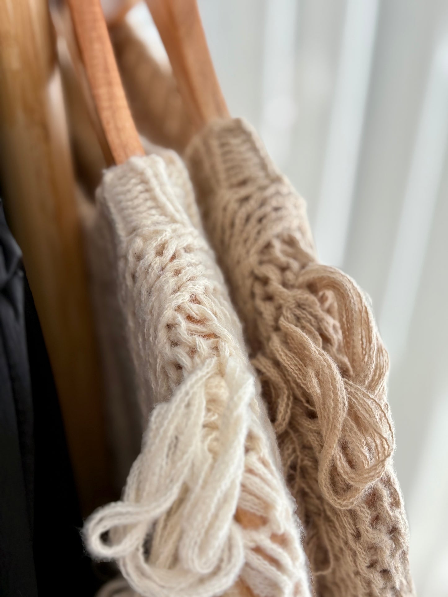 Camisola de malha texturada creme | Minhámê