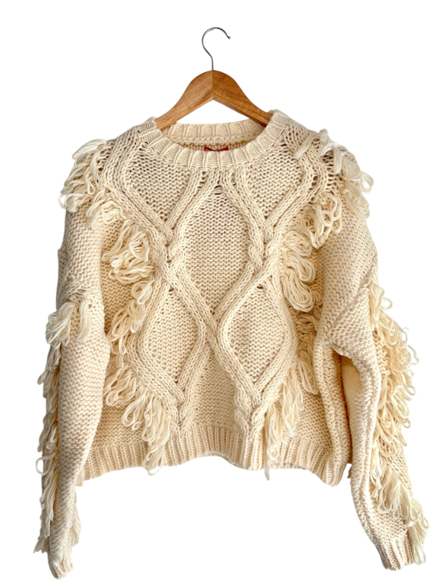 Camisola de malha texturada creme | Minhámê