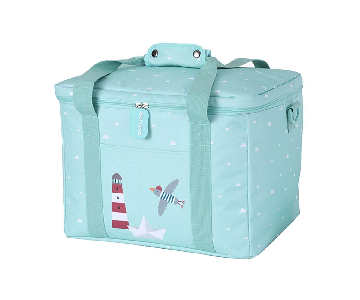 bolsa mala térmica grande xxl no tema lighthouse da marca monneka