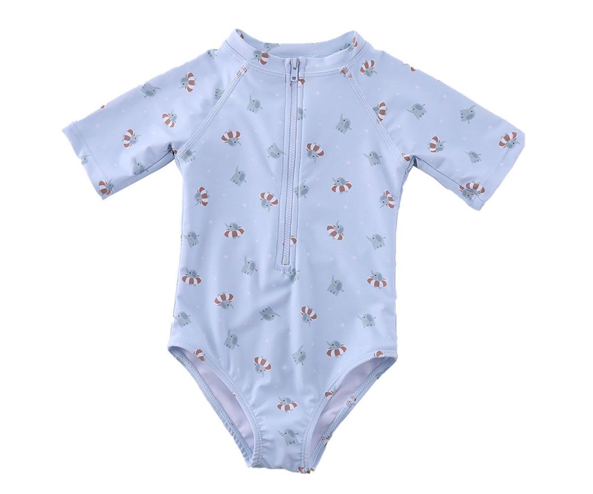 Fato de banho infantil com proteção solar para bebés e crianças no padrão Baby Elephant da marca Monneka