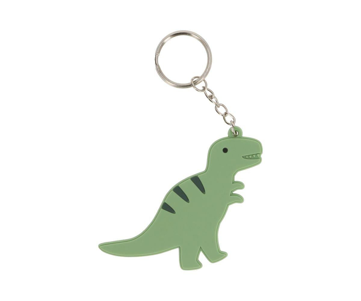 porta-chaves com identificação no formato T-rex dinossauro da marca Tutete