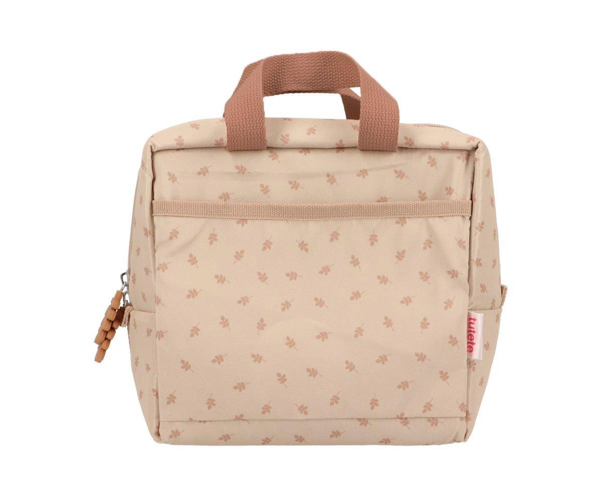 Mala lancheira bolsa térmica do tema Leaves na cor Sand da marca Tutete