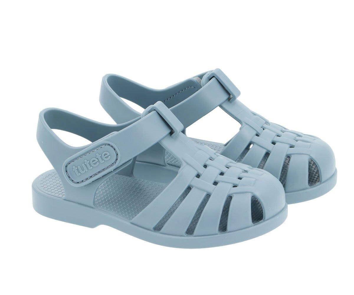 Sandálias infantis na cor Vintage Blue da marca Igor e Tutete