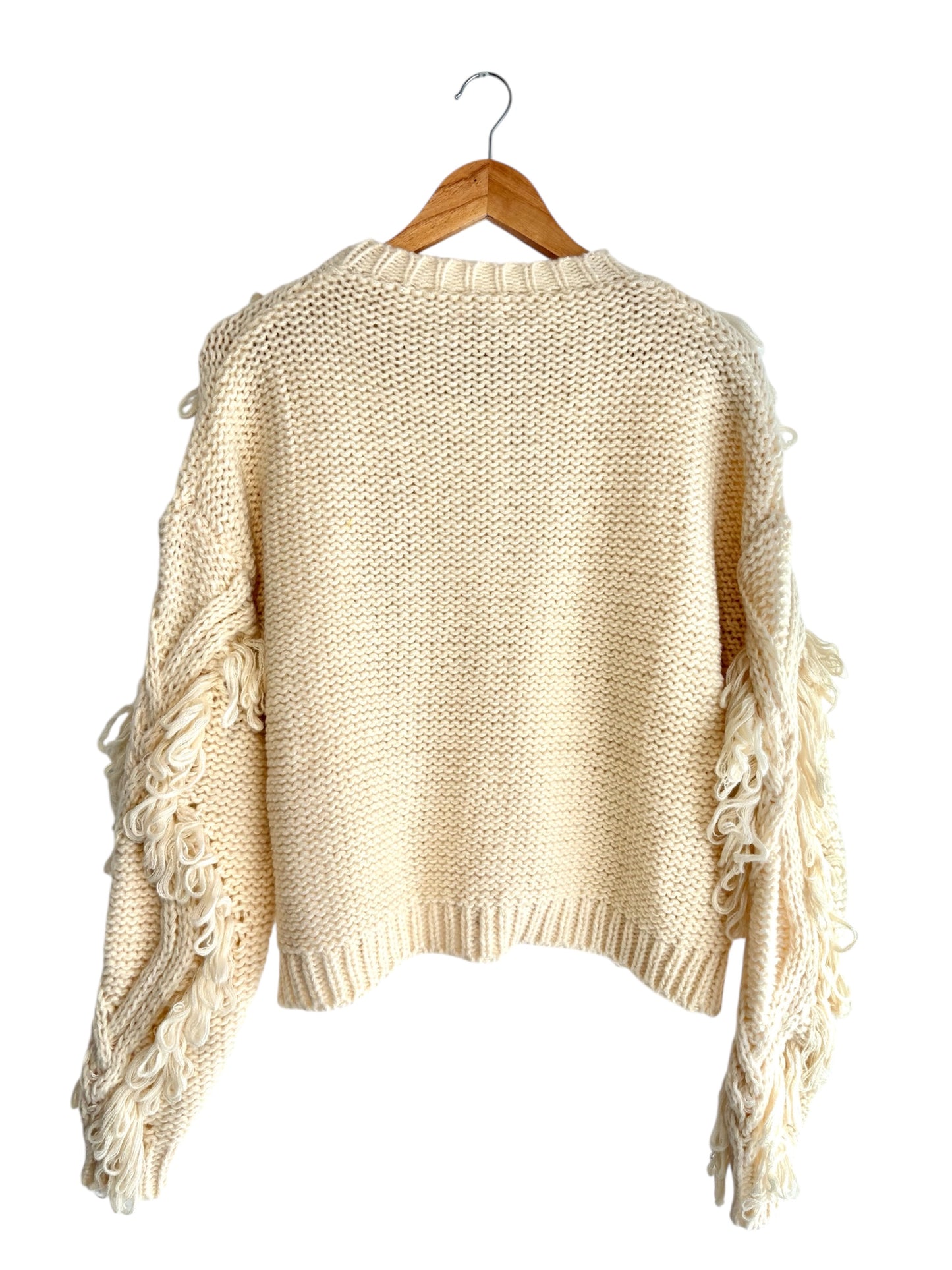 Camisola de malha texturada creme | Minhámê