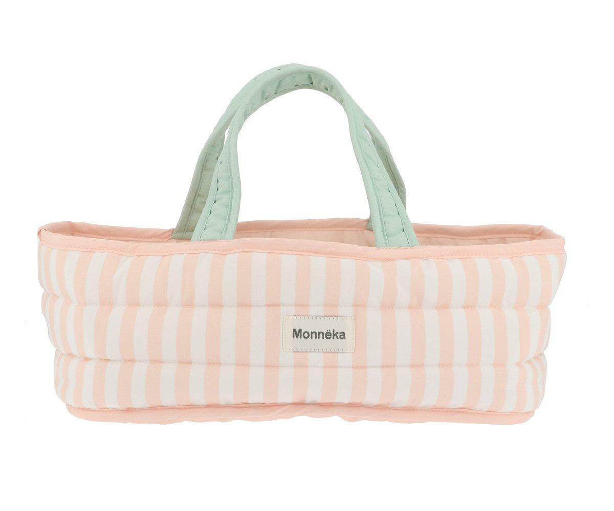 Alcofa para bonecas Stripes Pink da marca Monneka