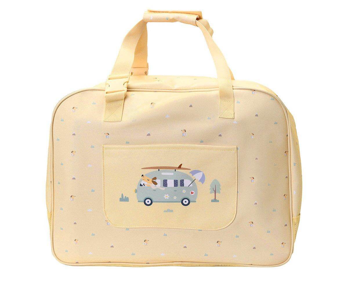 bolsa de praia anti-areia da marca Monneka no padrão Surf Van