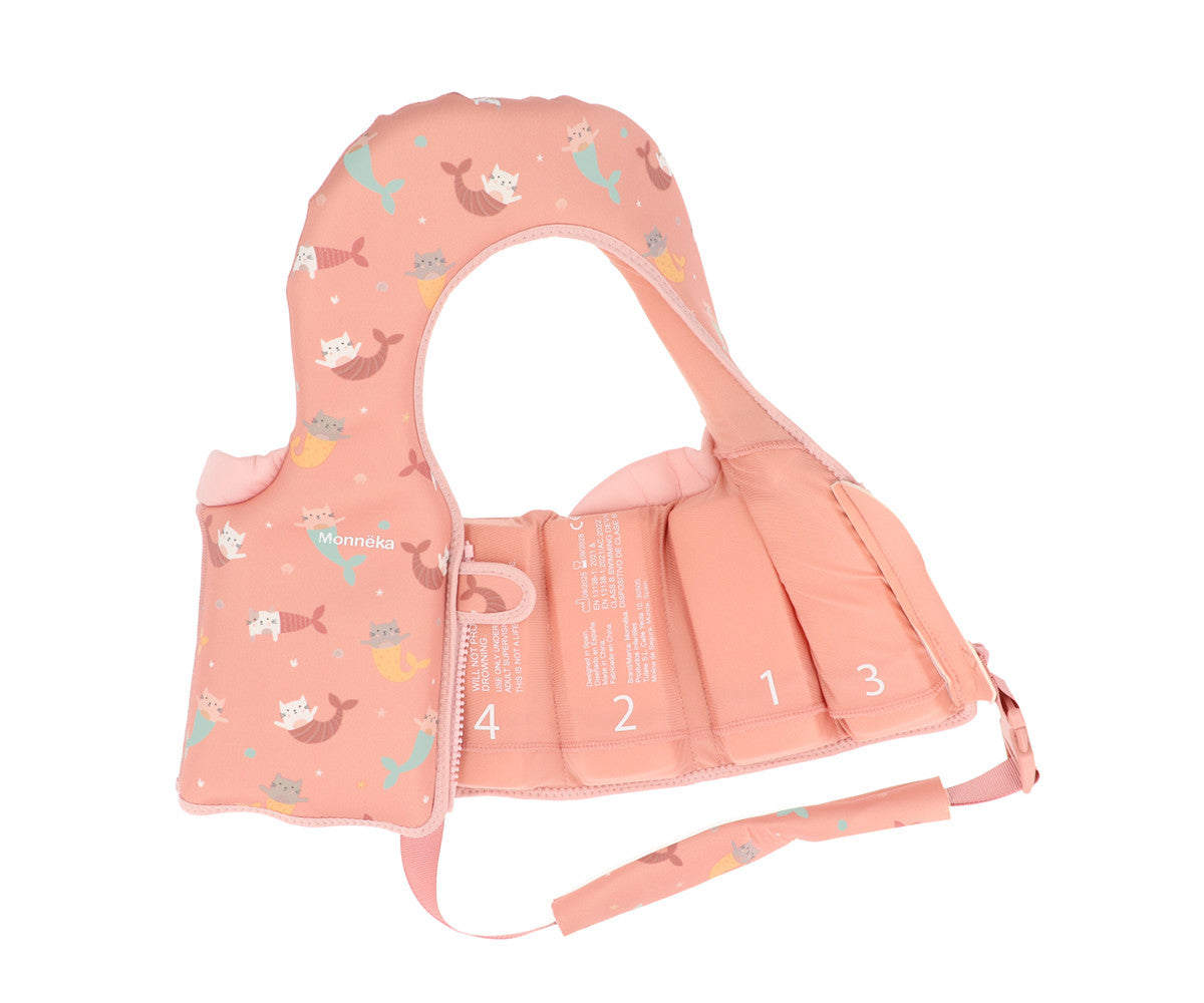 Colete Flutuador Infantil Mermaid Cats 1-2 anos | Monneka