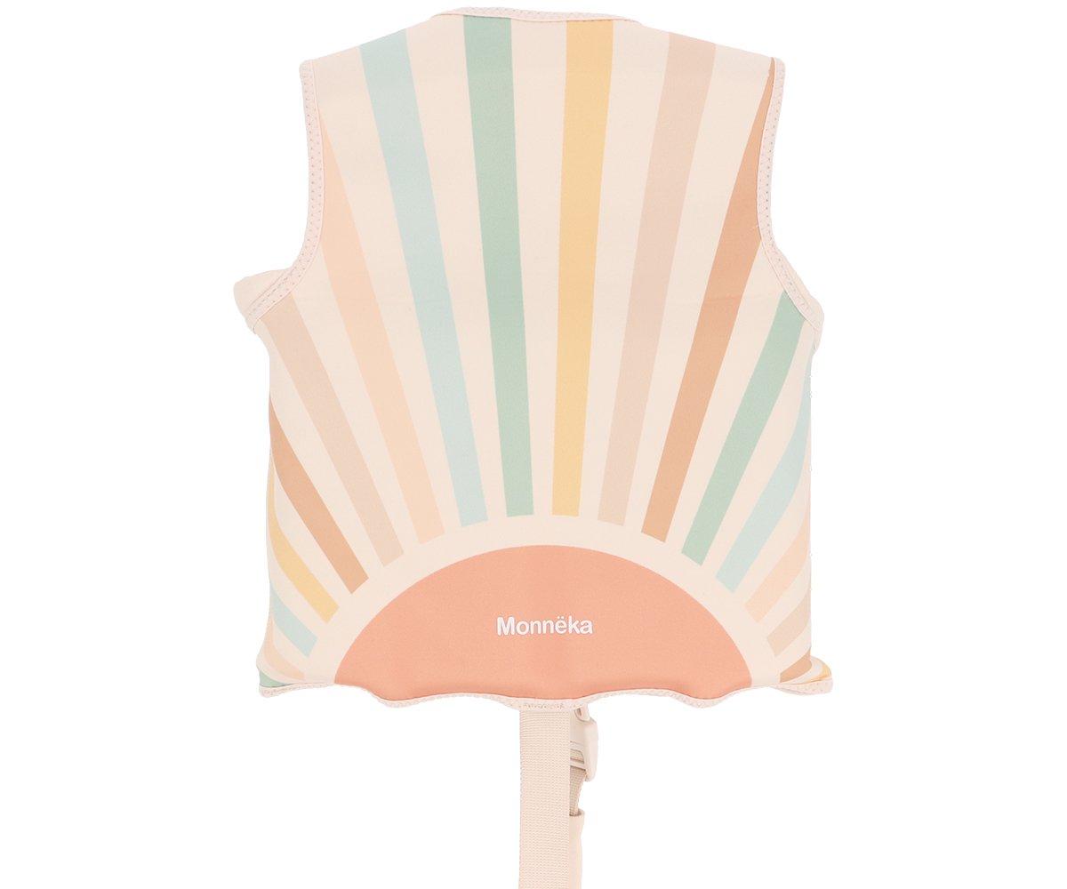 colete flutuador infantil da marca Monneka para bebés e crianças no padrão Starlight vista traseira