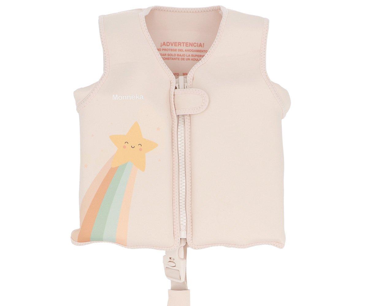 colete flutuador infantil da marca Monneka para bebés e crianças no padrão Starlight