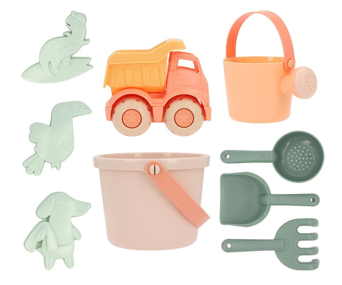 conjunto de brinquedos de praia com camião da marca Monneka na cor Pearl