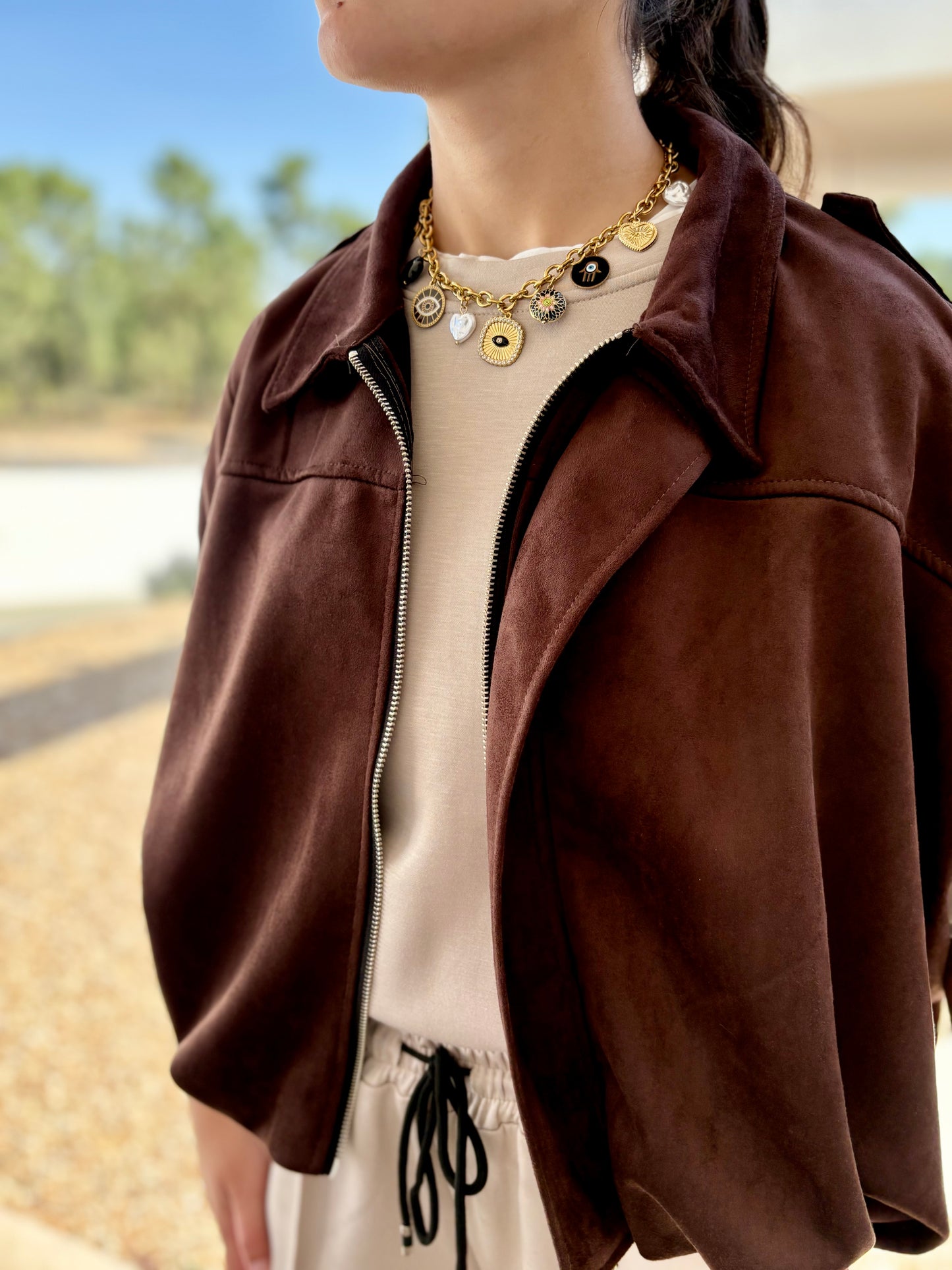 Colete com fecho preto | Minhámê