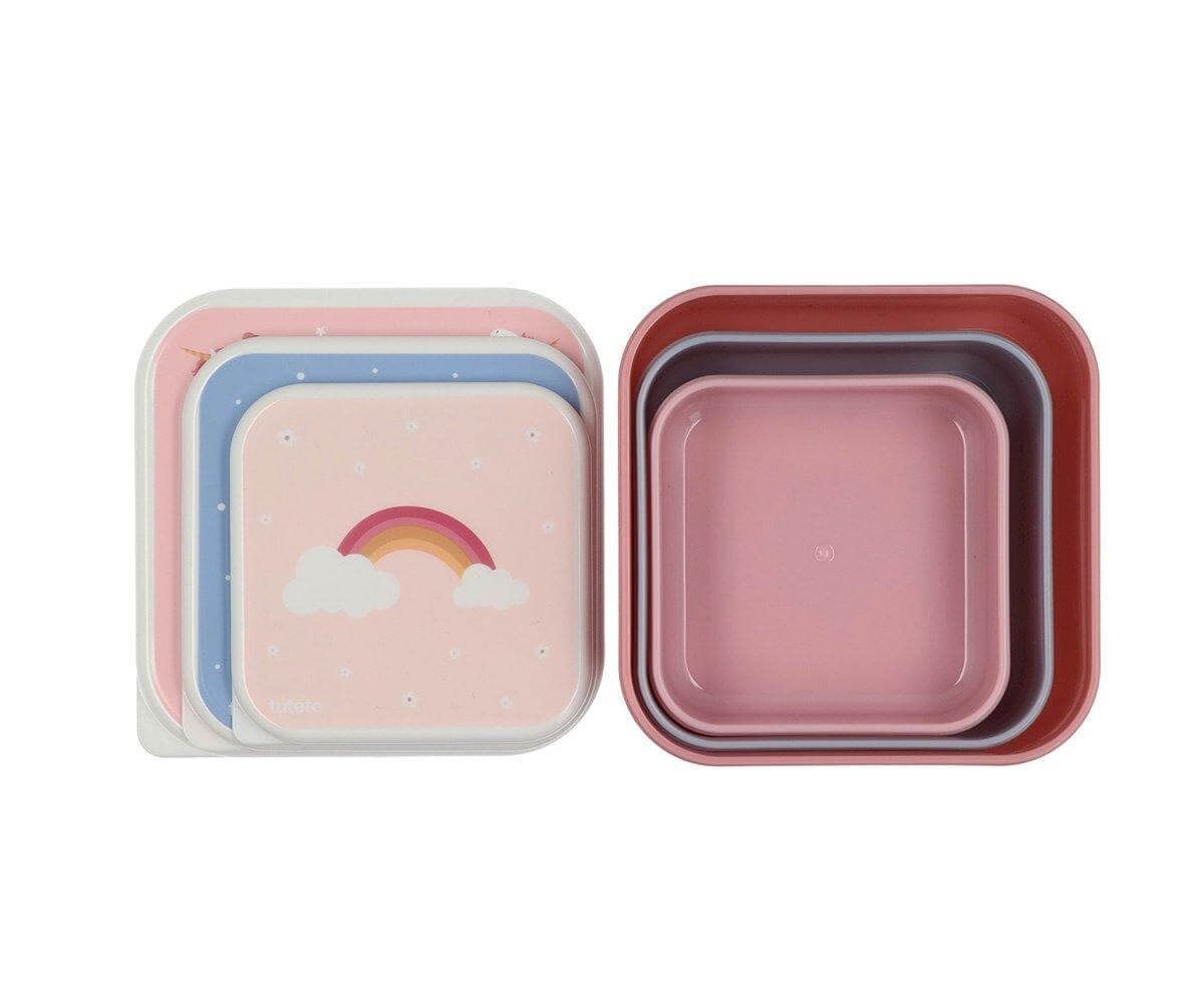 Pack de 3 caixas de Refeição Magical Unicorn | Tutete