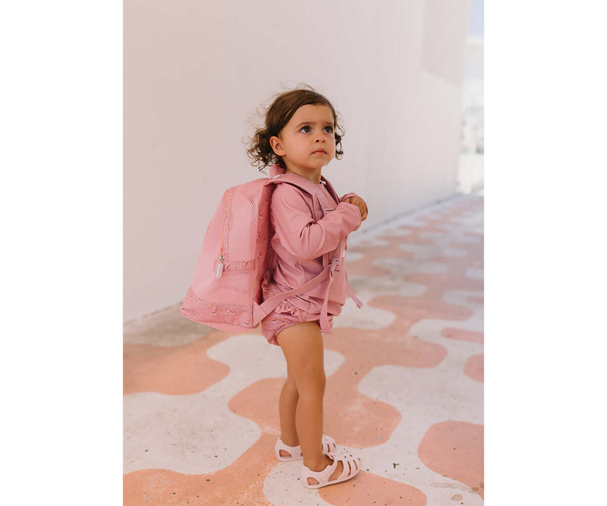 Mochila de Praia Infantil Anti-areia Whale Pink | Monneka