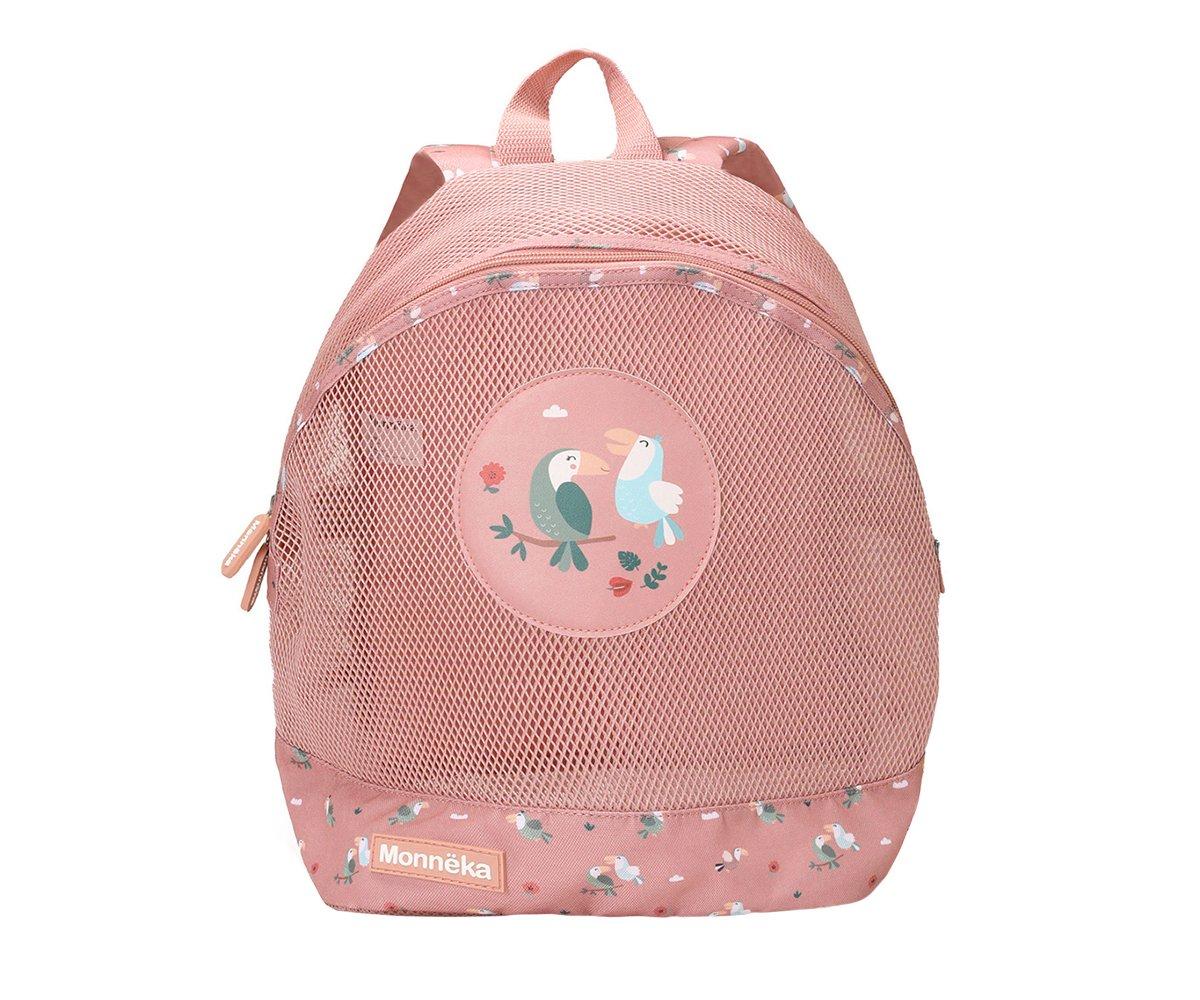 Mochila de praia infantil da marca Monneka no padrão Toucan
