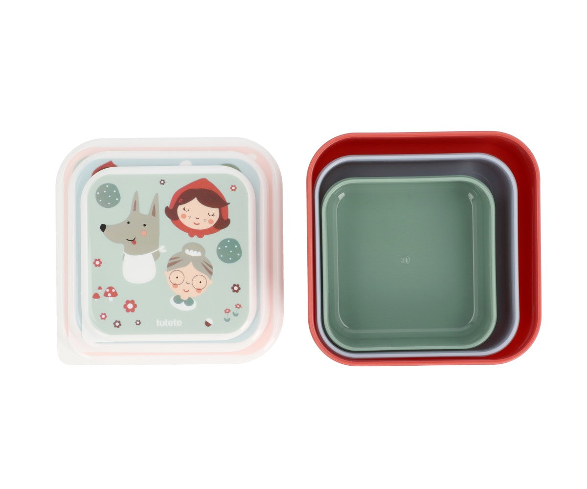 Pack de 3 caixas de Refeição Little Red | Tutete
