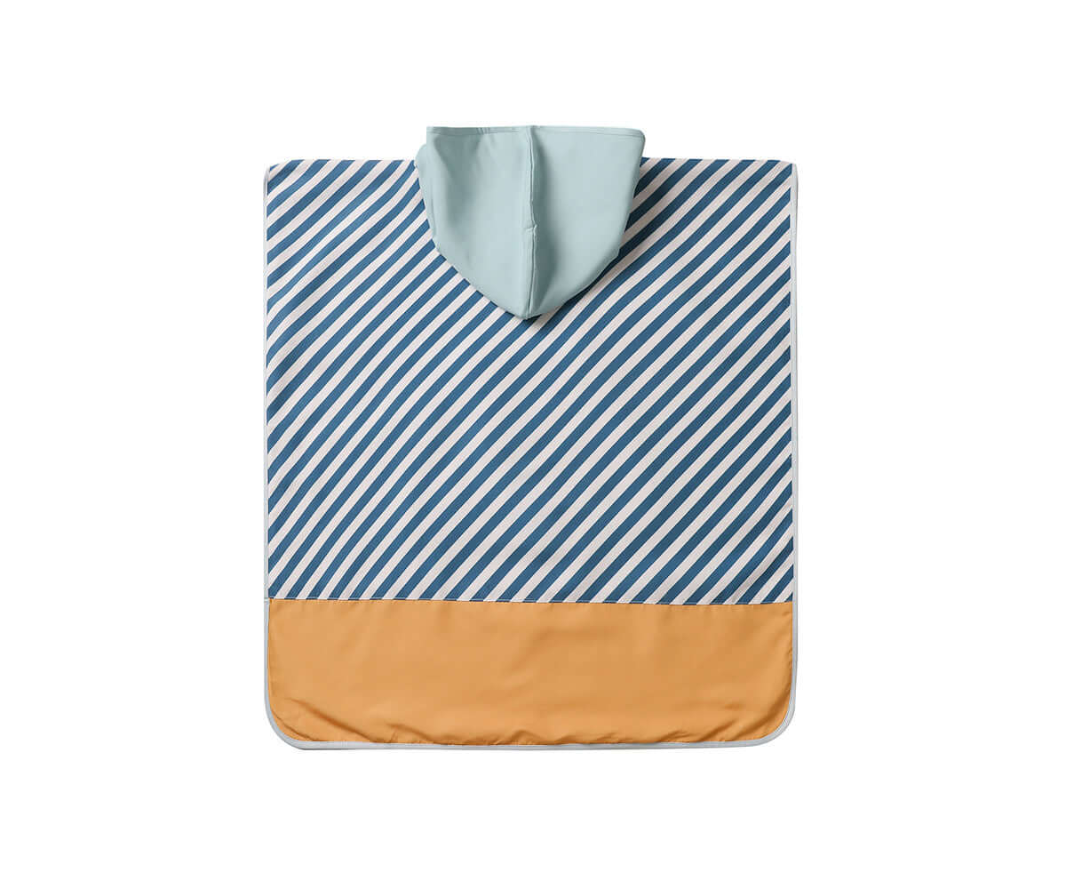 Poncho de Praia Infantil Stripes Blues & Beyond | Monneka