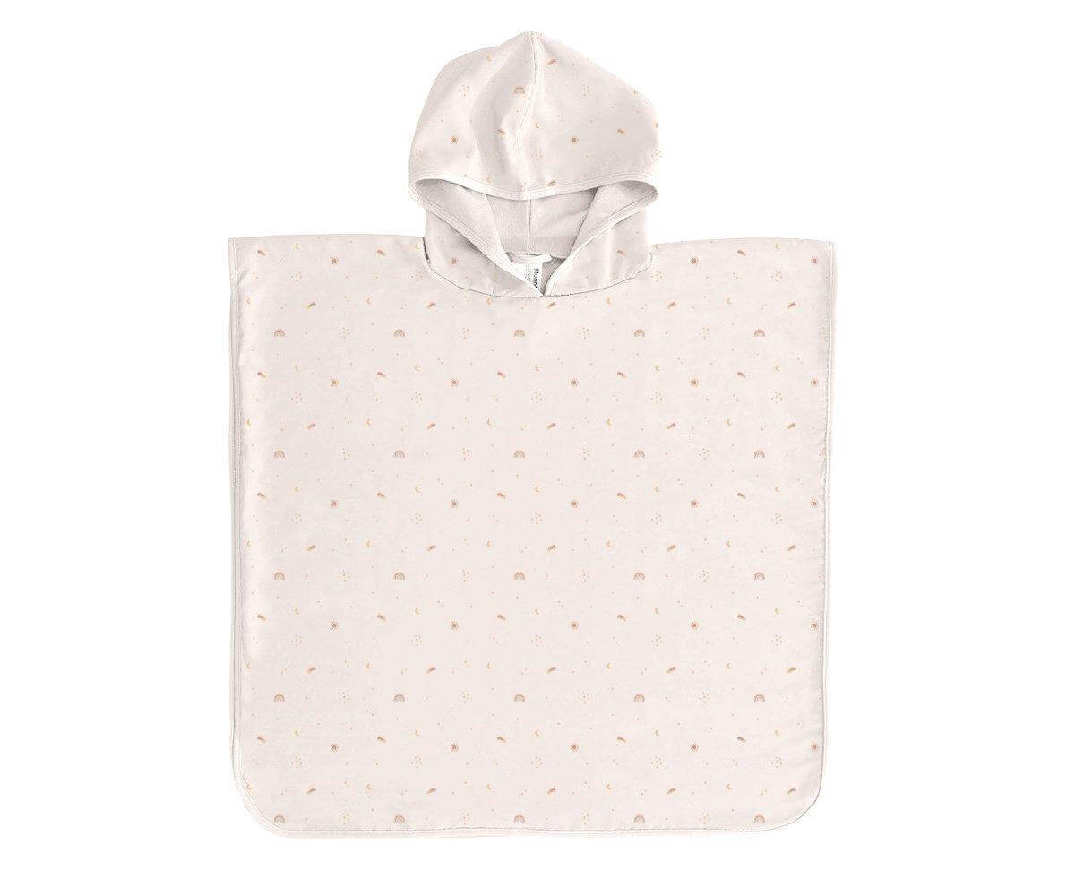 Poncho de praia infantil para bebés e crianças da marca Monneka no padrão starlight