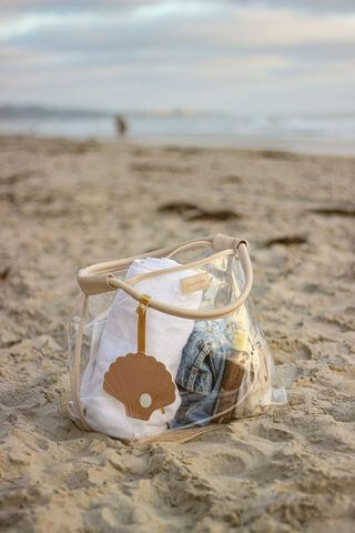 Mala de Praia Grande Anti-areia Beige | Play and Store