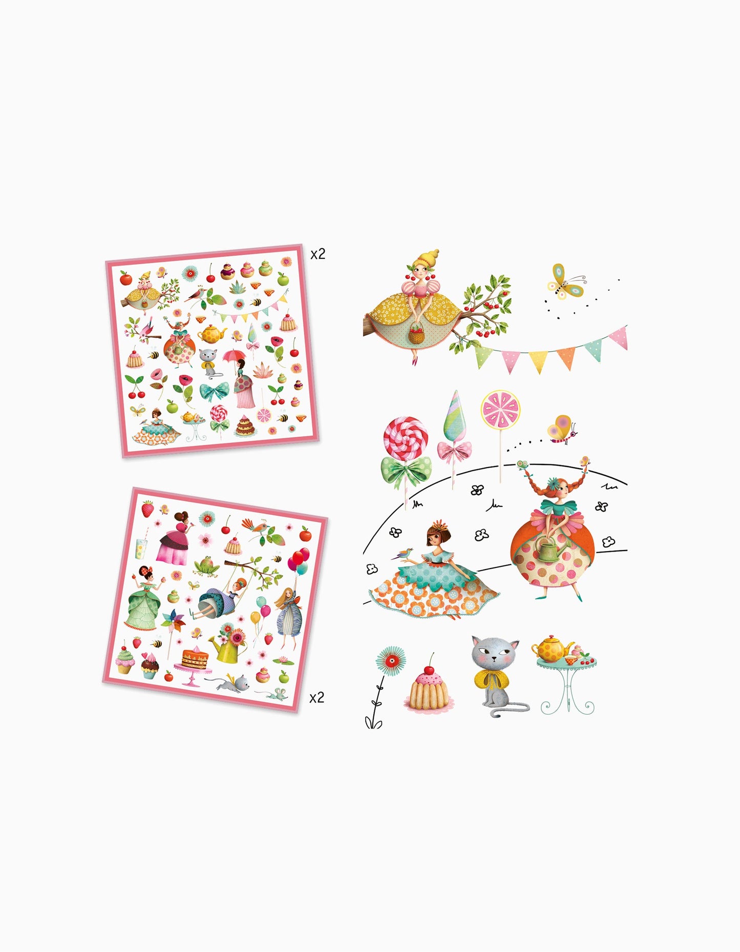 autocolantes do tema Princesa Marguerite para bebés e crianças da marca Djeco vista interior
