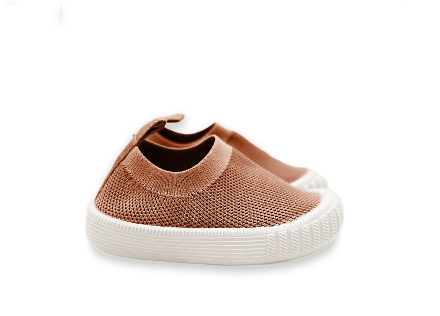 calçado infantil respirável mocs para bebés e crianças na cor rusted orange da marca mrs ertha