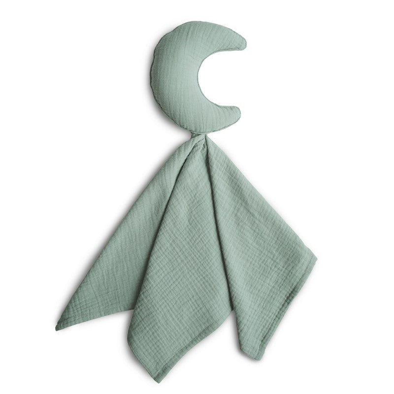 Doudou para bebés no formato moon na cor Roman Green da marca mushie