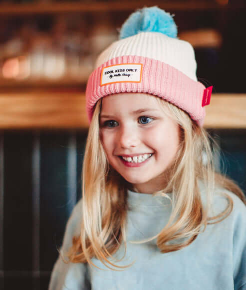 gorro infantil para bebés e crianças da marca Mello hossy na cor pink ice Imagem 2