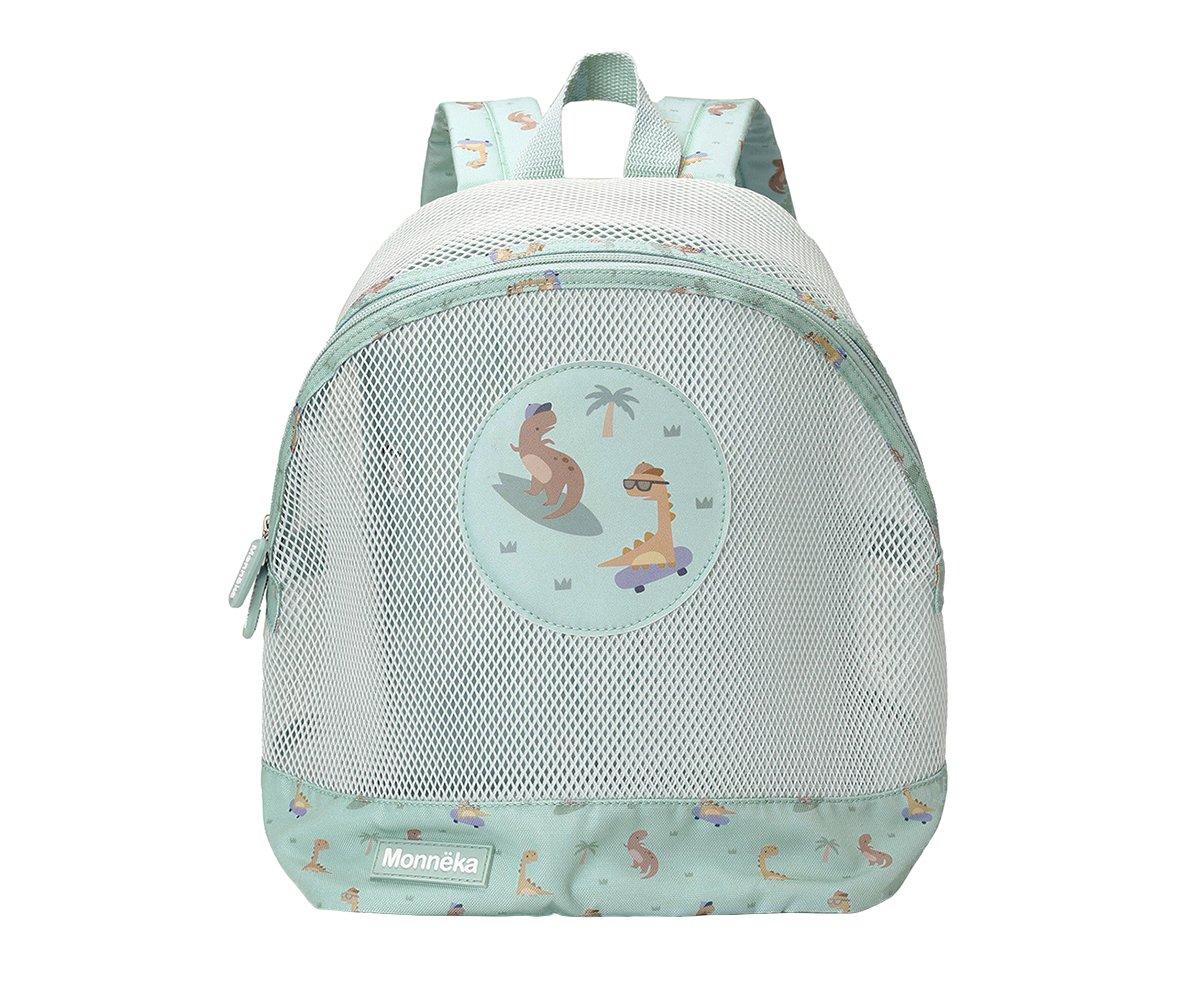 Mochila de praia infantil da marca Monneka no padrão Cool Dinos