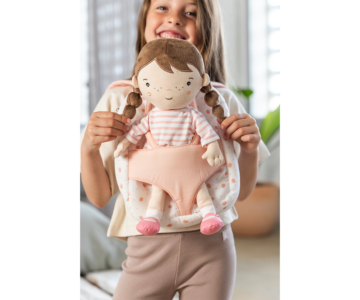 Boneca Lola com Mochila de transporte Strawberries branca | Monneka