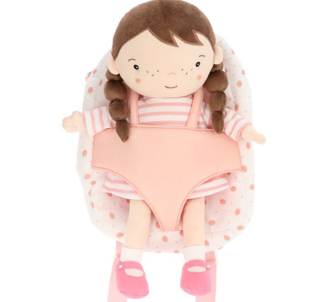 Boneca Lola com Mochila de transporte Strawberries branca | Monneka