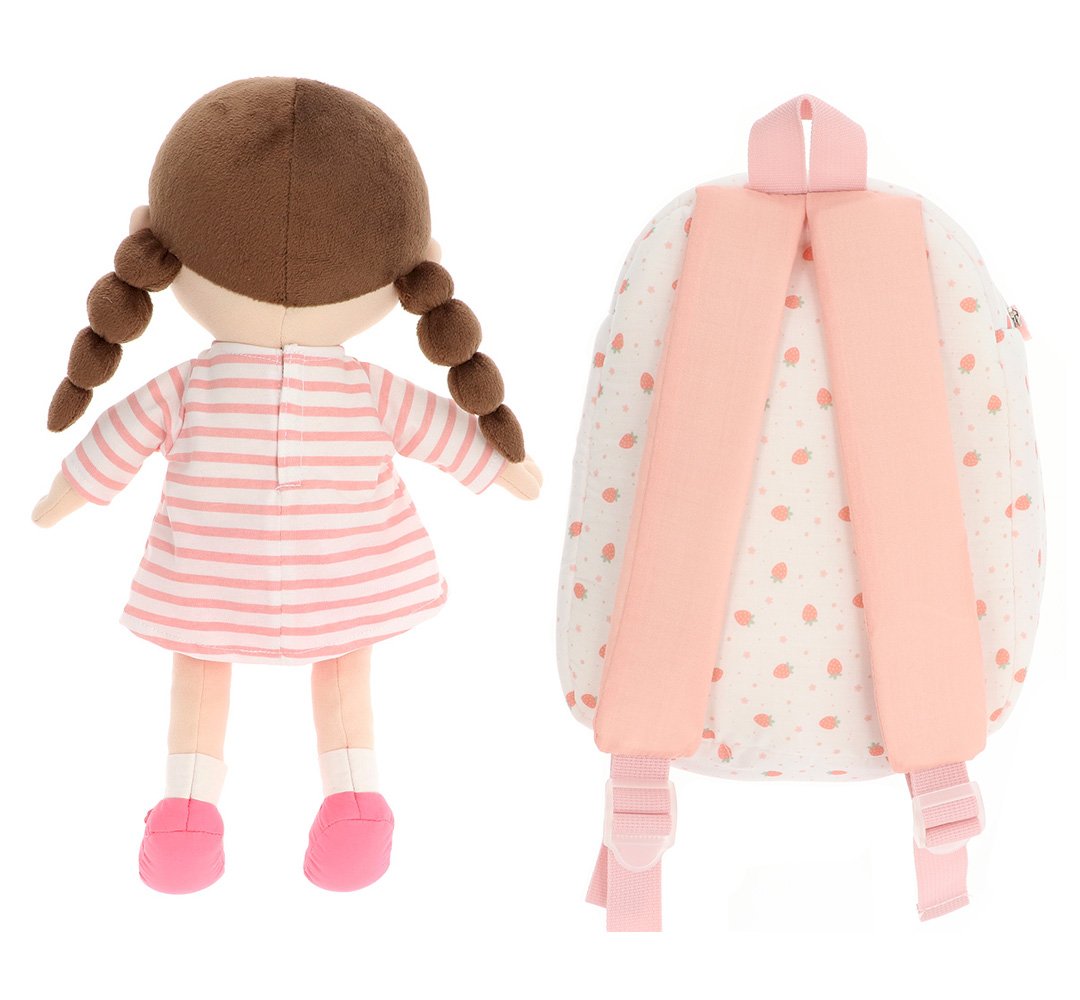 Boneca Lola com Mochila de transporte Strawberries branca | Monneka