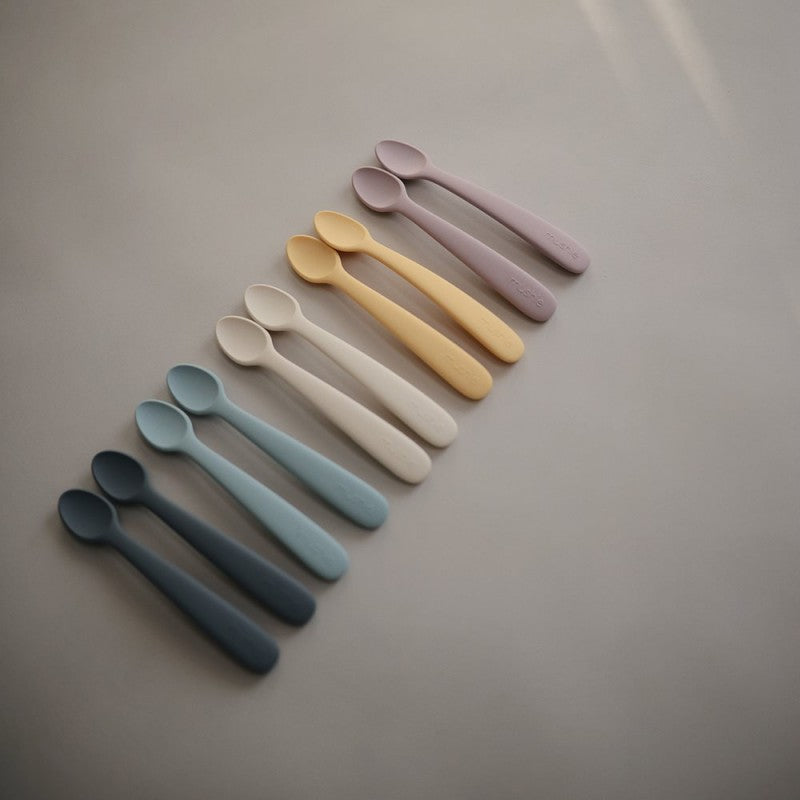 Pack de 2 Colheres em Silicone Ivory | Mushie