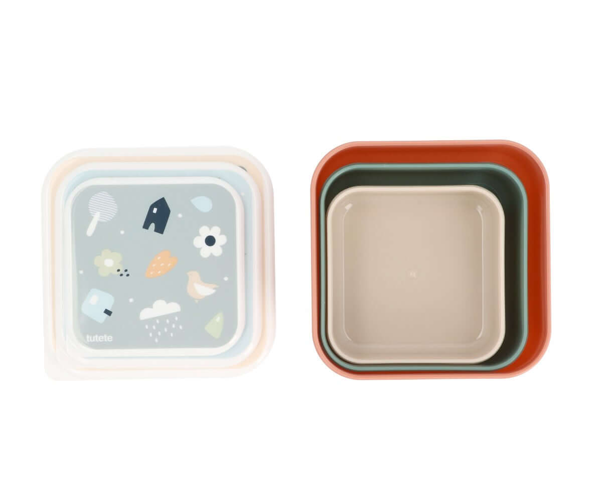 Pack de 3 caixas de Refeição Geometric Nature | Tutete
