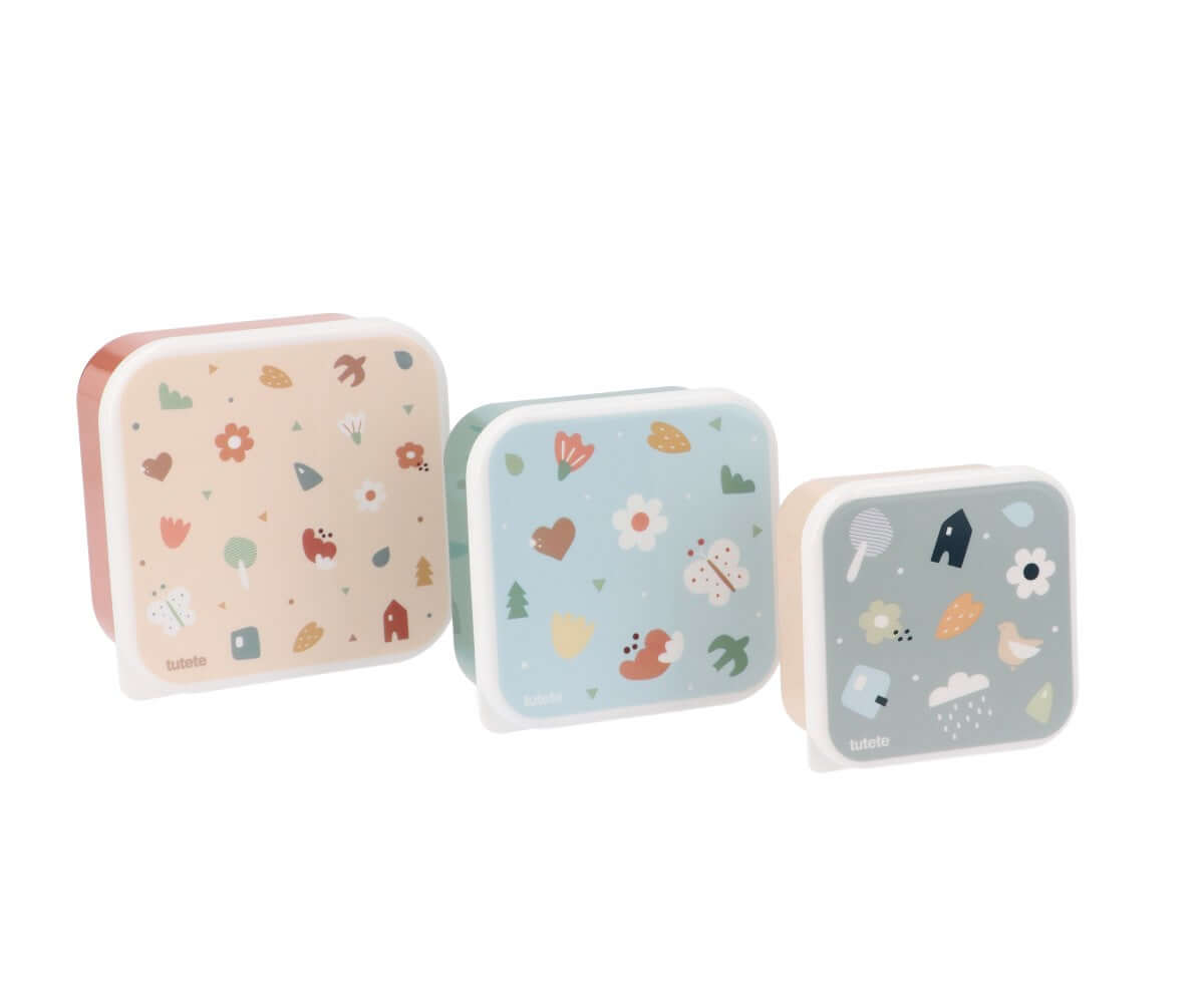 Pack de 3 caixas de Refeição Geometric Nature | Tutete