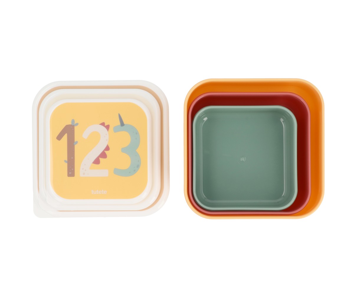 Pack de 3 caixas de Refeição Funny Letters | Tutete