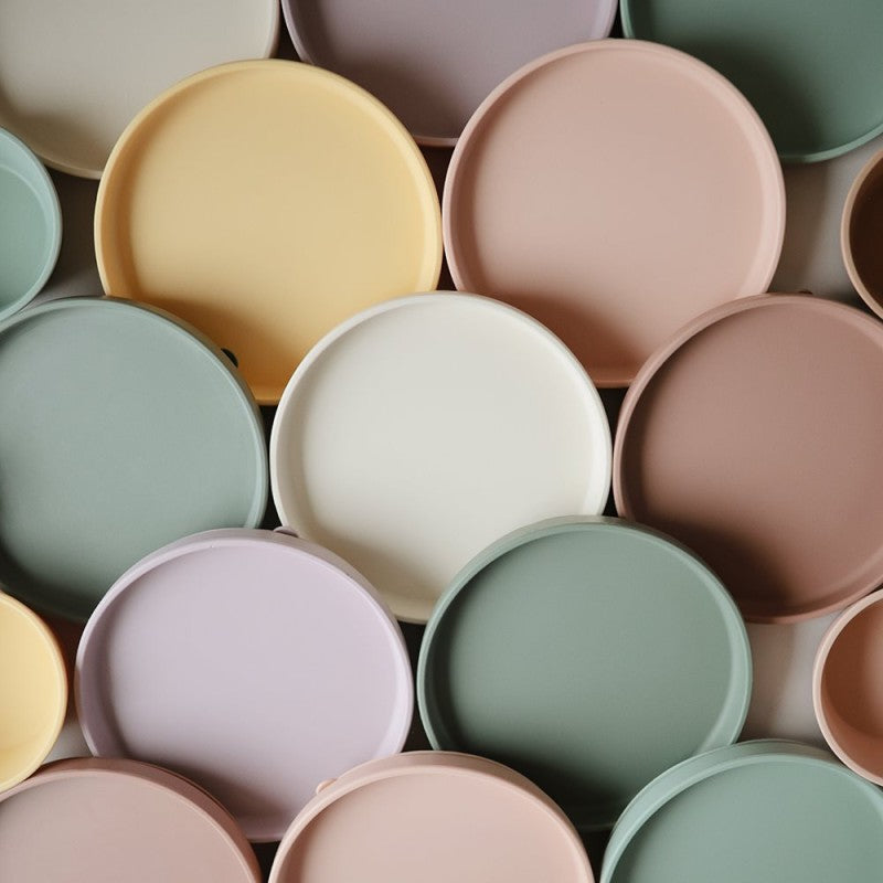 Prato em Silicone com Ventosa Natural | Mushie