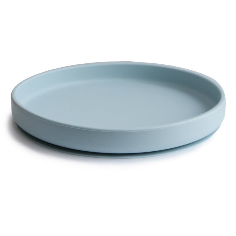Prato em Silicone com Ventosa Powder Blue | Mushie