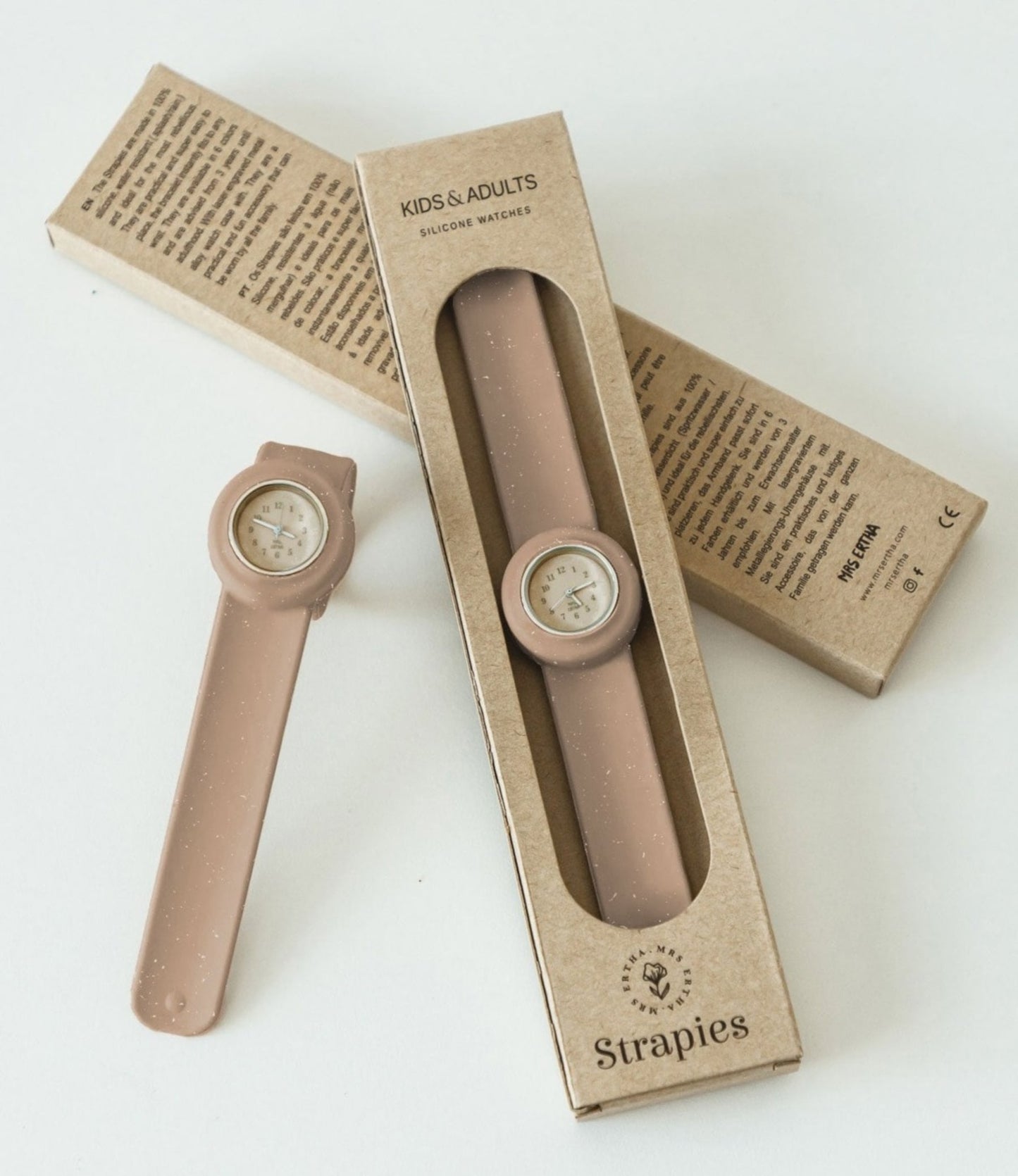 Relógio de pulso para crianças e adultos na cor Blush da marca Mrs Ertha