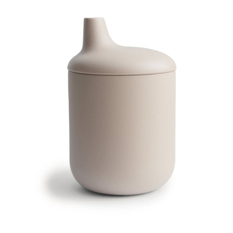 copo didático em silicone para bebés e crianças na cor Shifting Sand da marca mushie