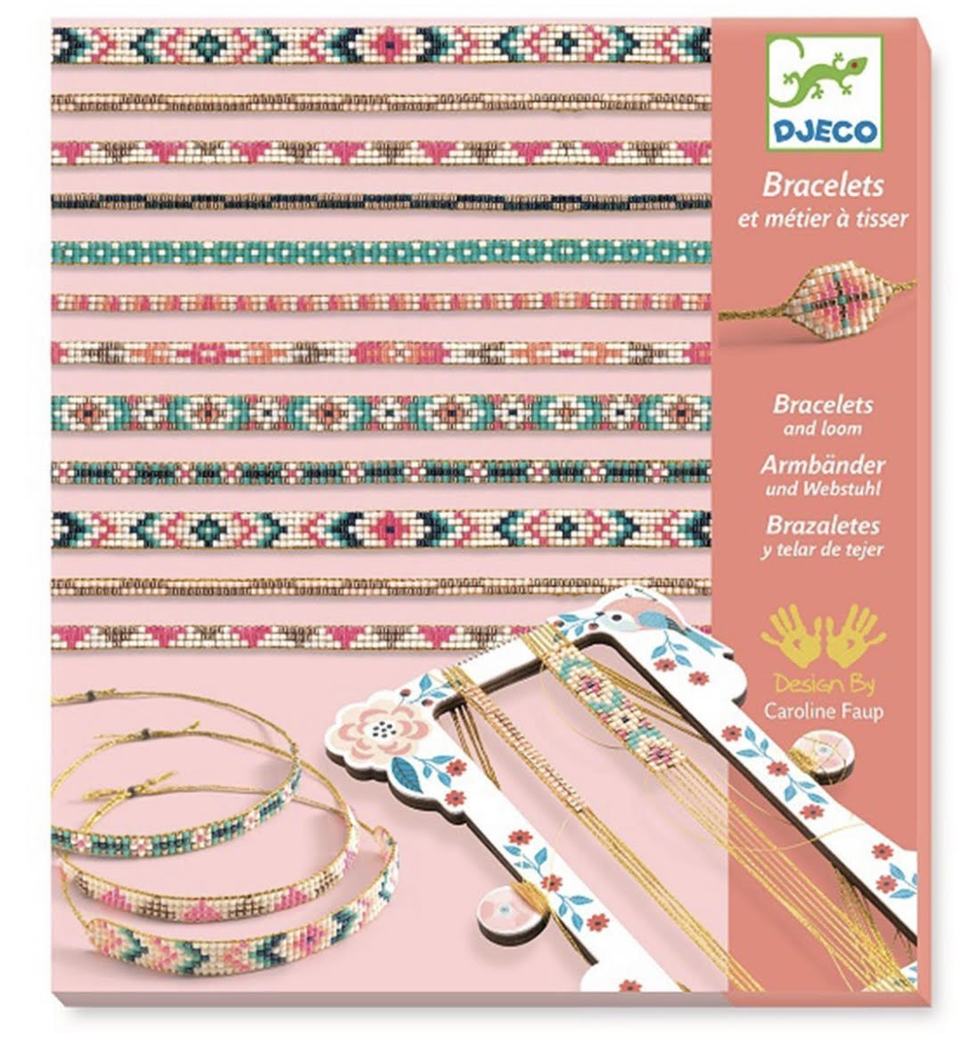Brinquedo artístico kit do it yourself de pulseiras de missangas para crianças da marca Djeco
