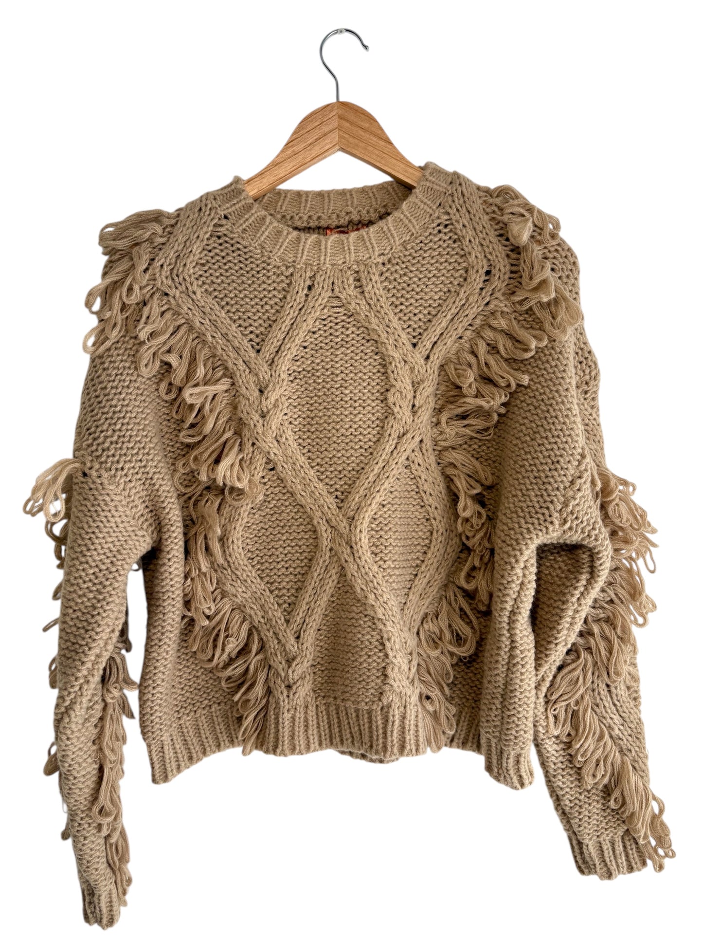 Camisola de malha texturada bege | Minhámê
