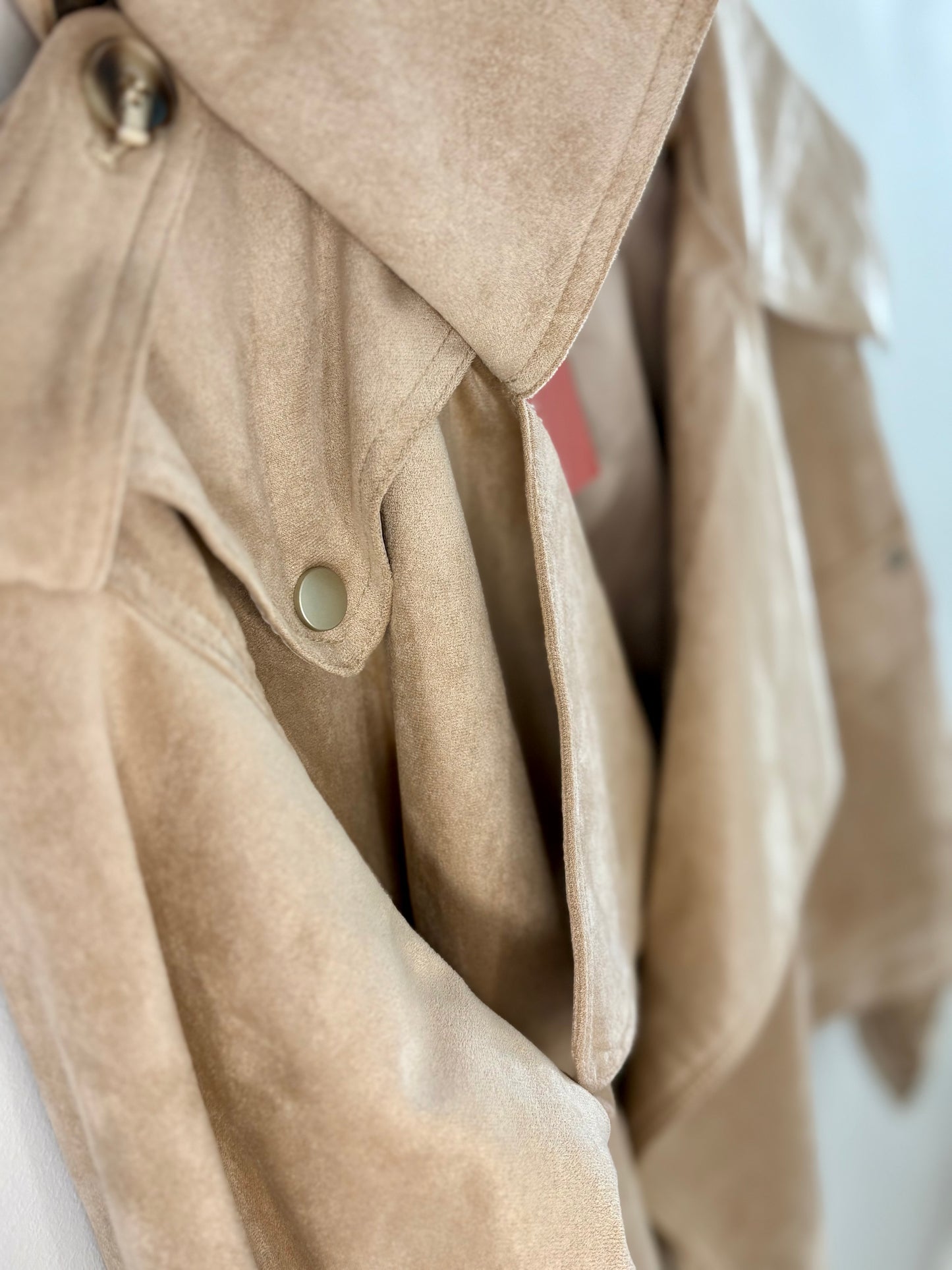 Casaco Biker pele de pêssego Bege | Minhámê