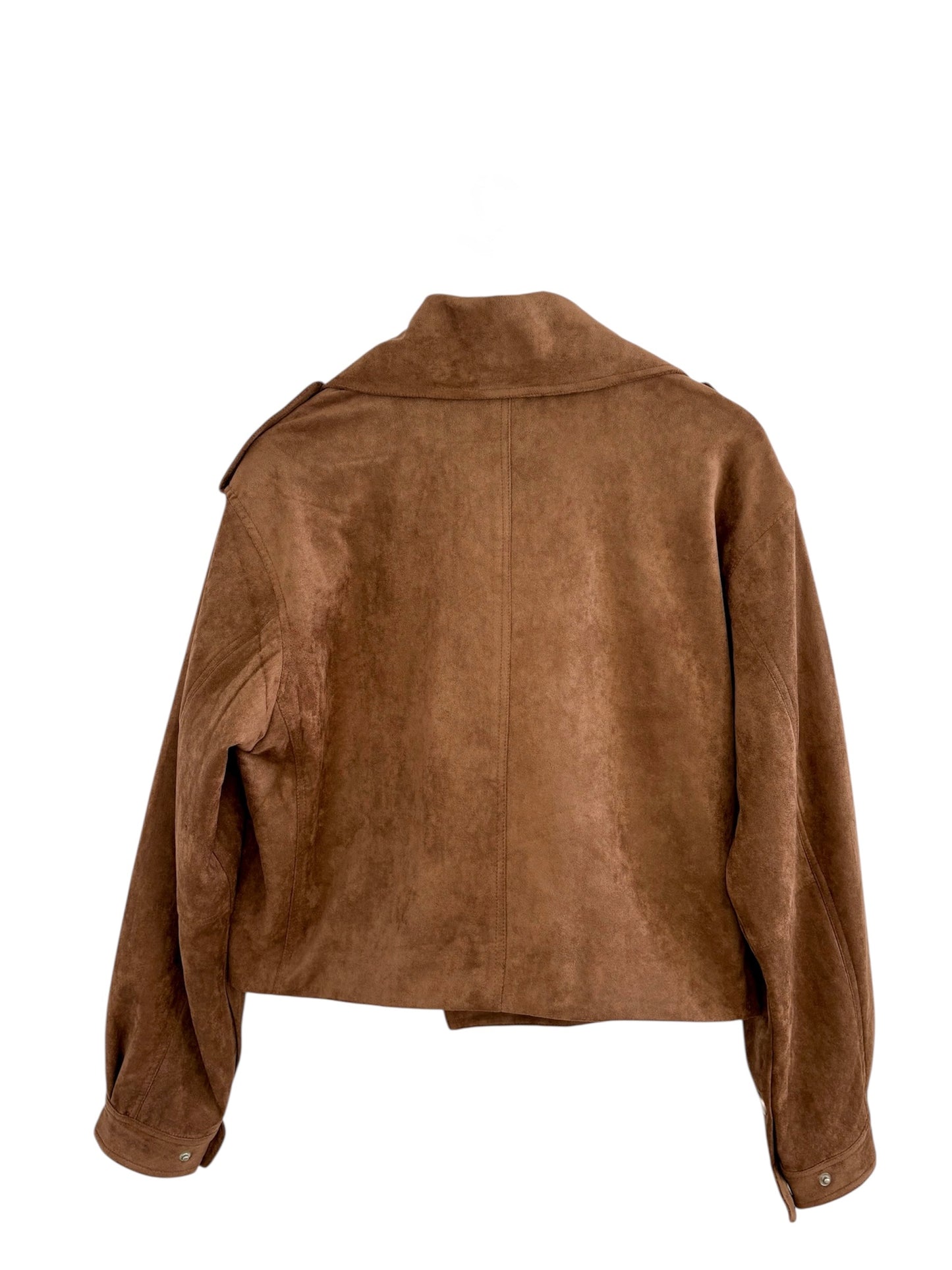 Casaco Biker pele de pêssego Castanho | Minhámê
