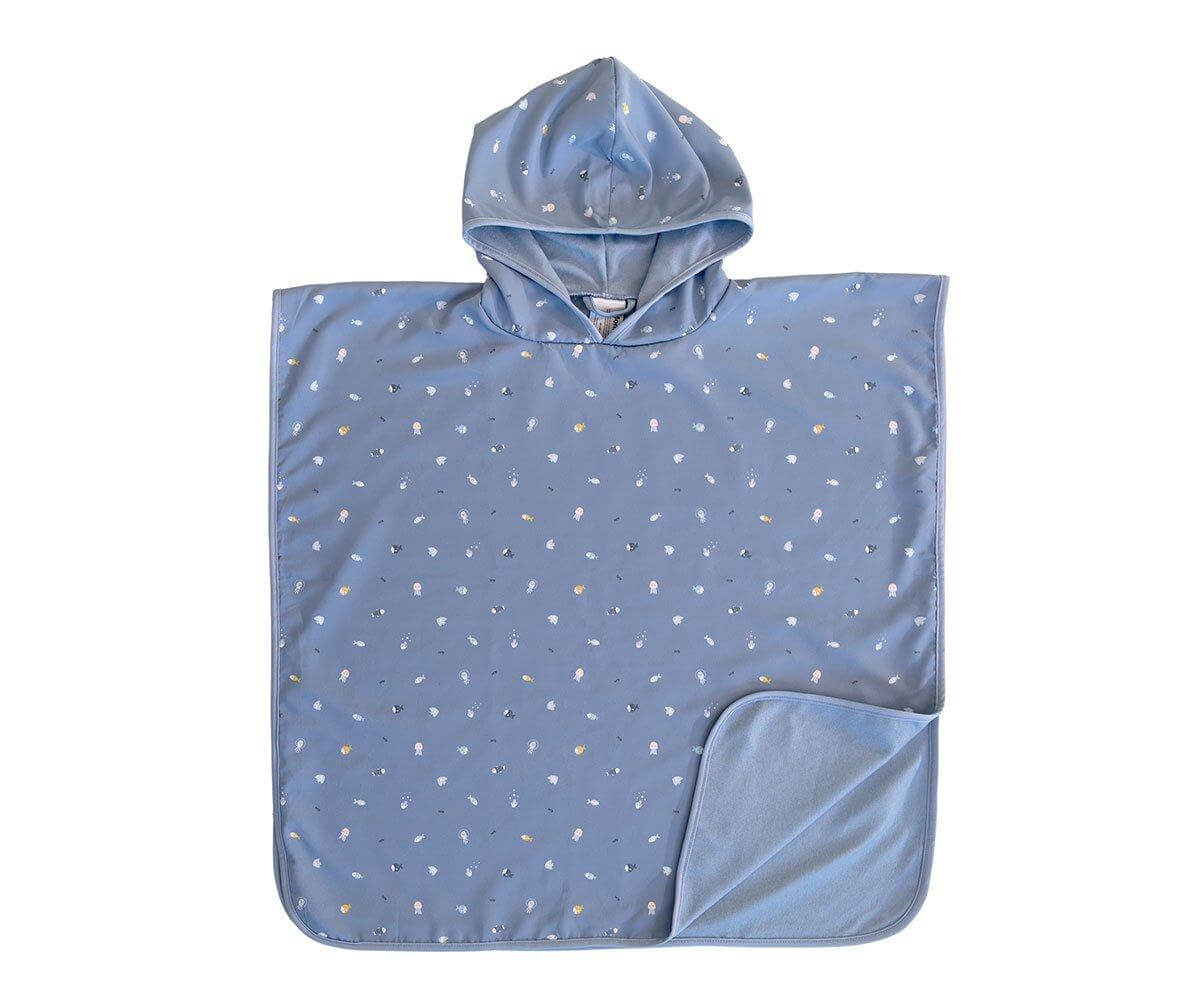 Poncho de praia no padrão fishes da marca Monneka