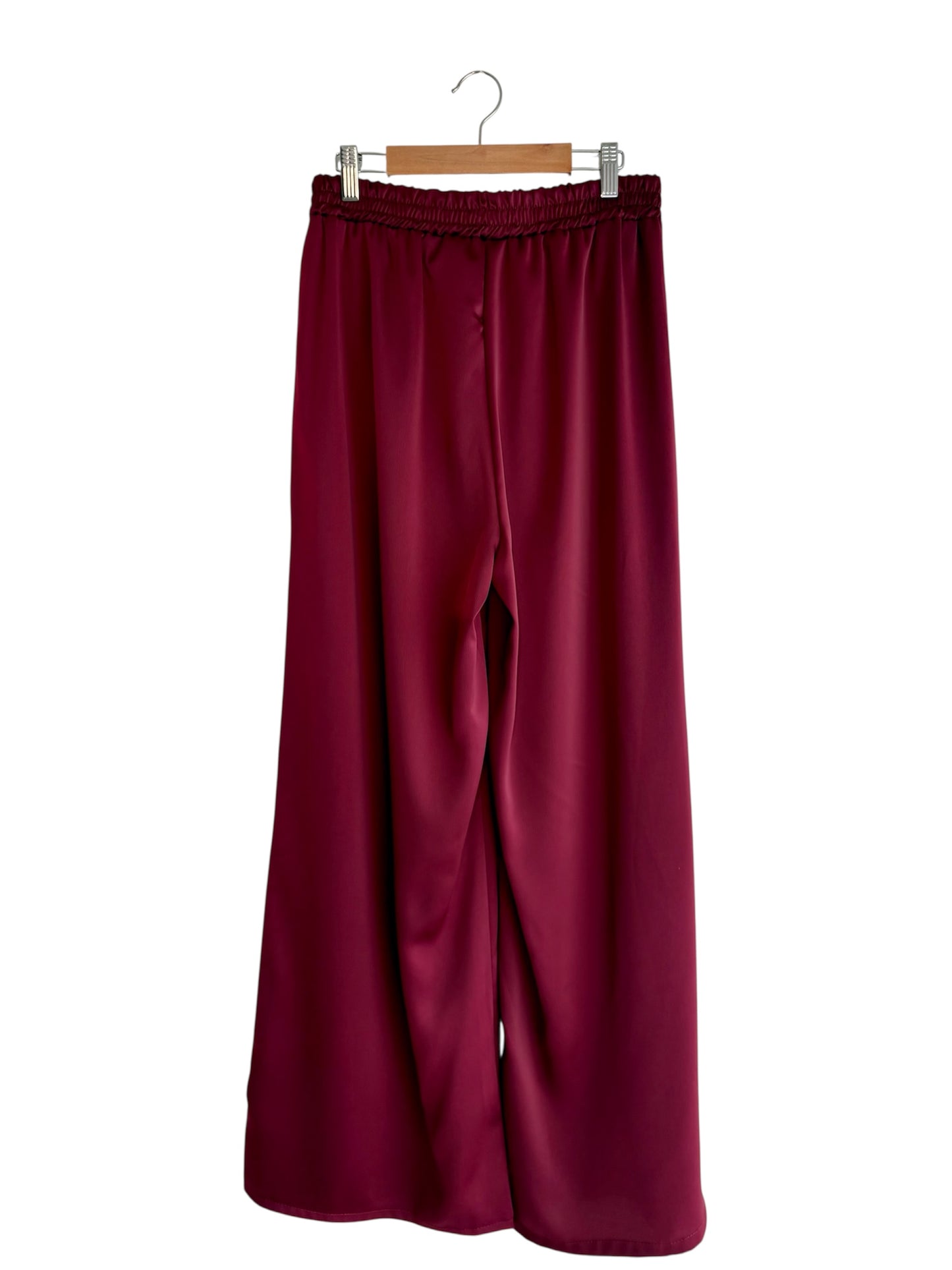 Conjunto calças, camisa e top burgundy | Minhámê