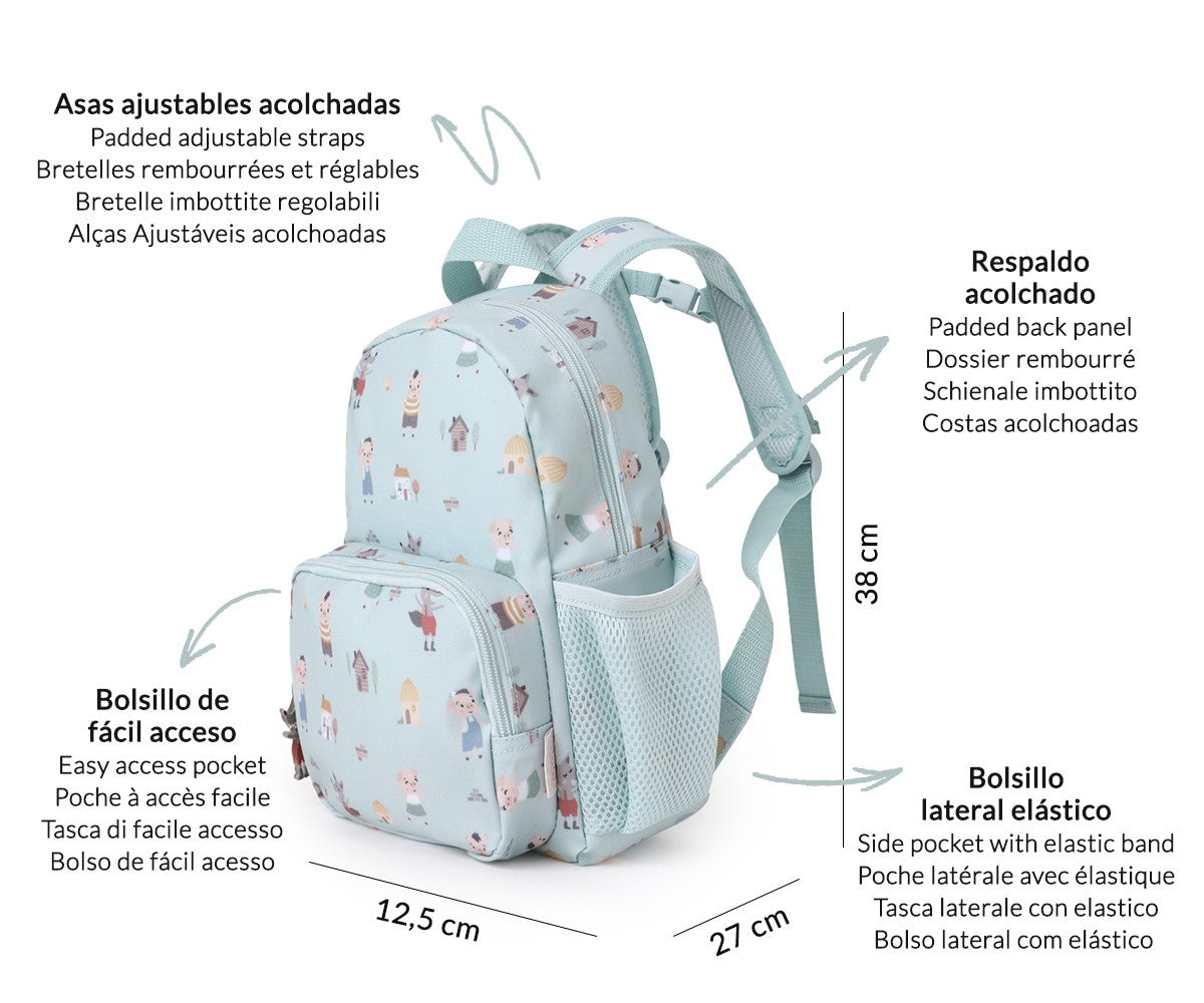 PRÉ-VENDA | Mochila Infantil personalizável The Three Little Pigs | Tutete